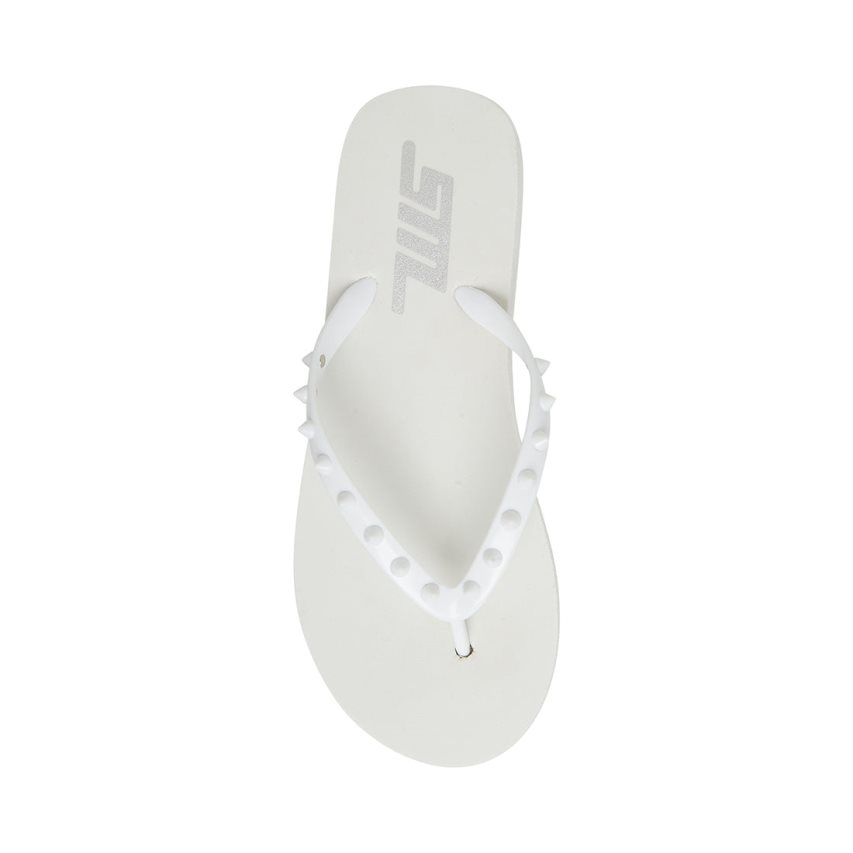 White Steve Madden Lumi Women's Flip Flops | PH 9485MXL